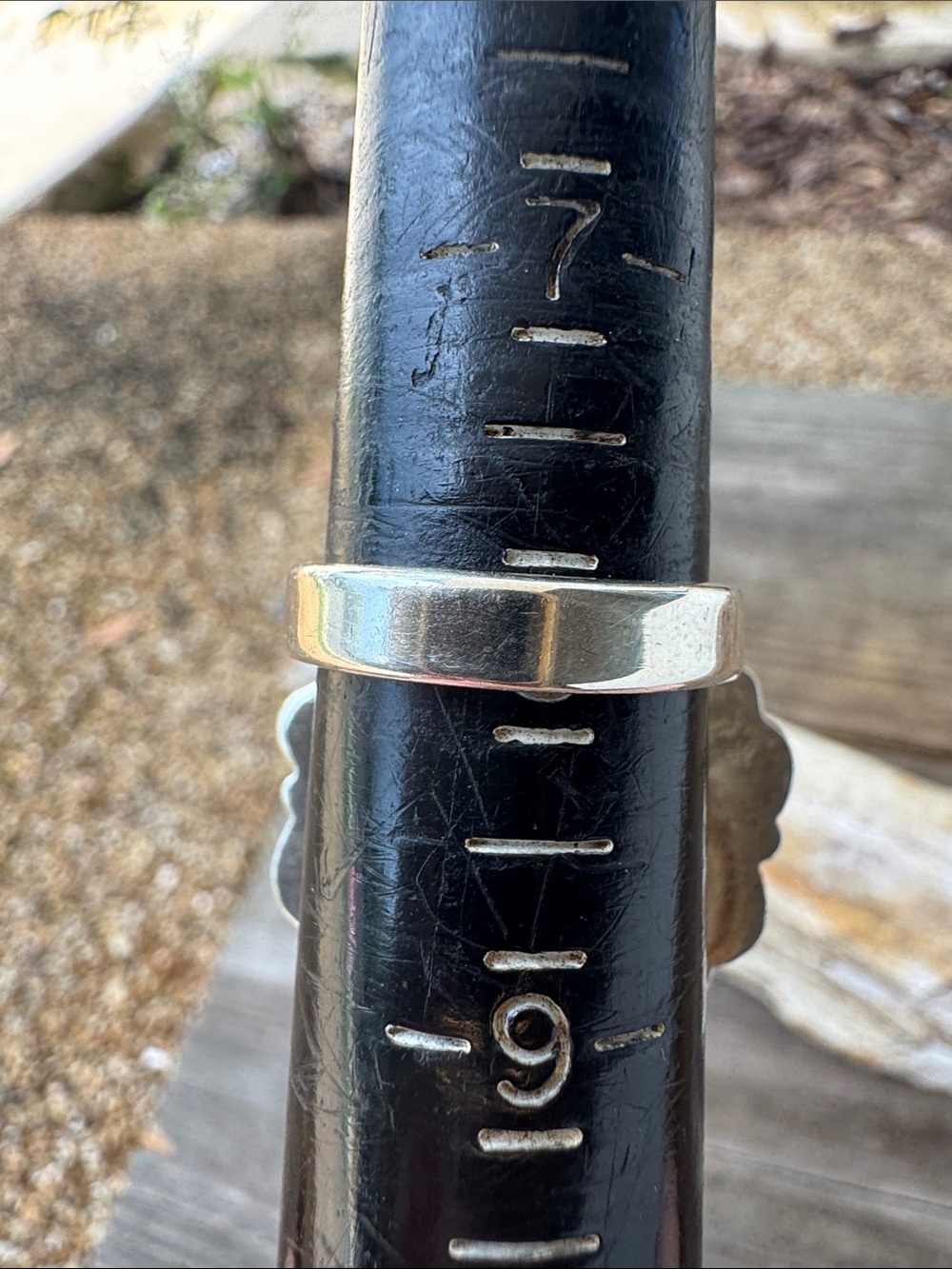 Southwest Sterling SIlver Naja Ring with Turquoise - Picture 2 of 5